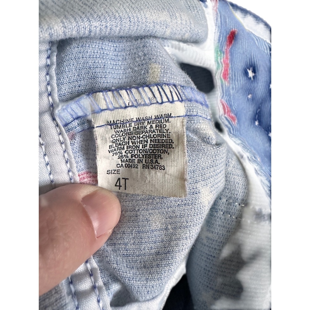 Vintage Lee Constellation Corduroy Overalls Toddler 4T Bibs Celestial Astrology - Picture 6 of 7
